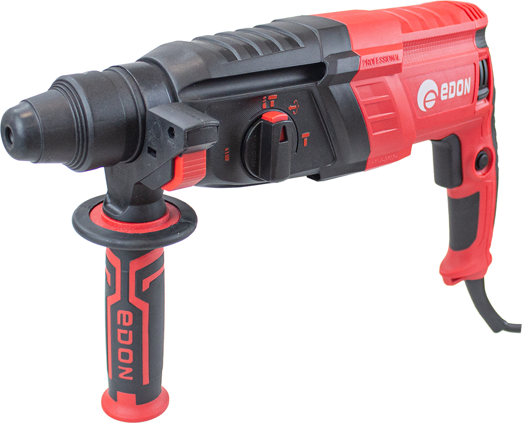 Edon RH-28/1250B Перфоратор электрический (1250Вт, 28мм, 3 режима, 3.3Дж, 3 бура, пика, долото)