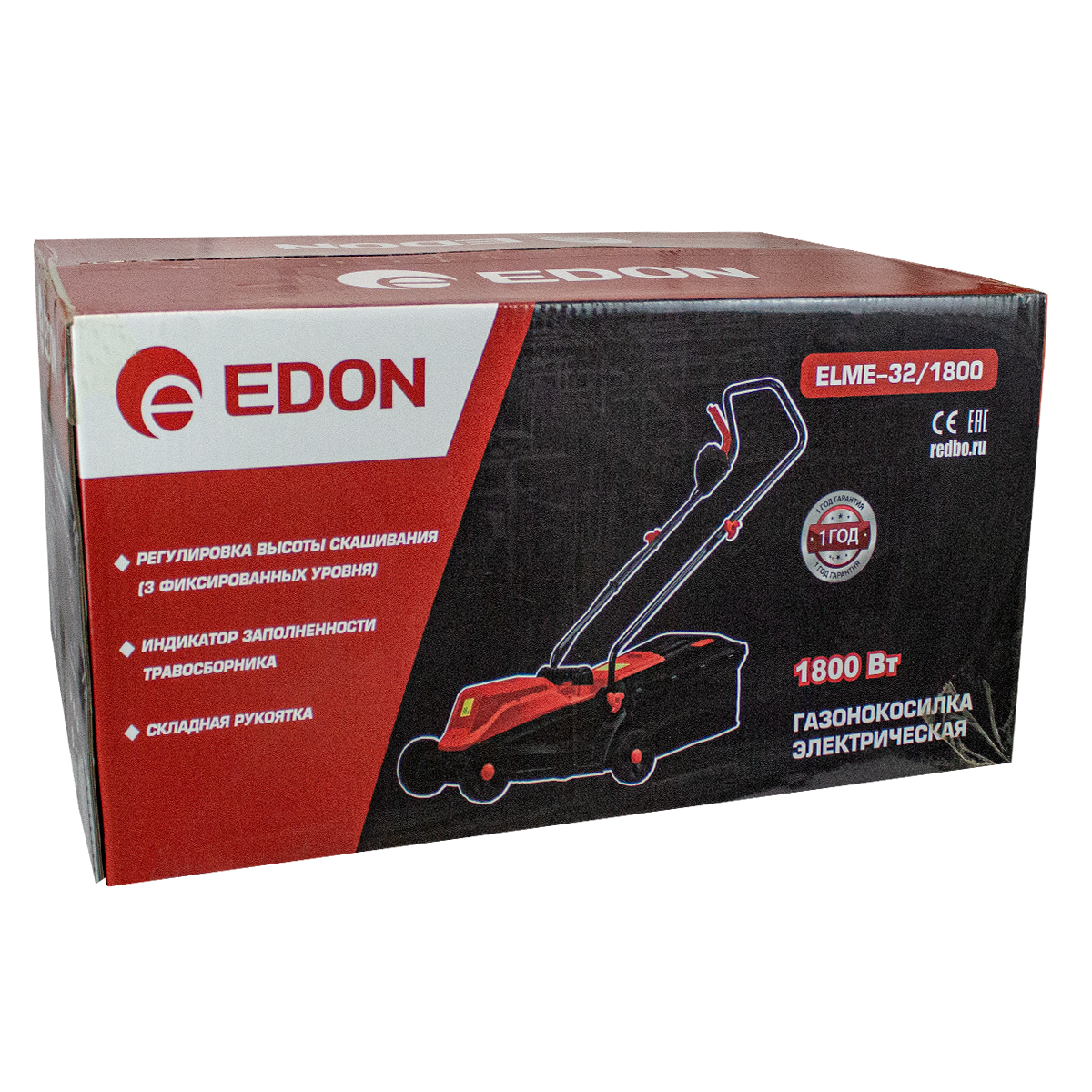 Edon ELME-32/1800 Газонокосилка электрическая (1800Вт; 3100об/мин; 320мм; 3 уров скаш-я; 25-45-60мм) 7