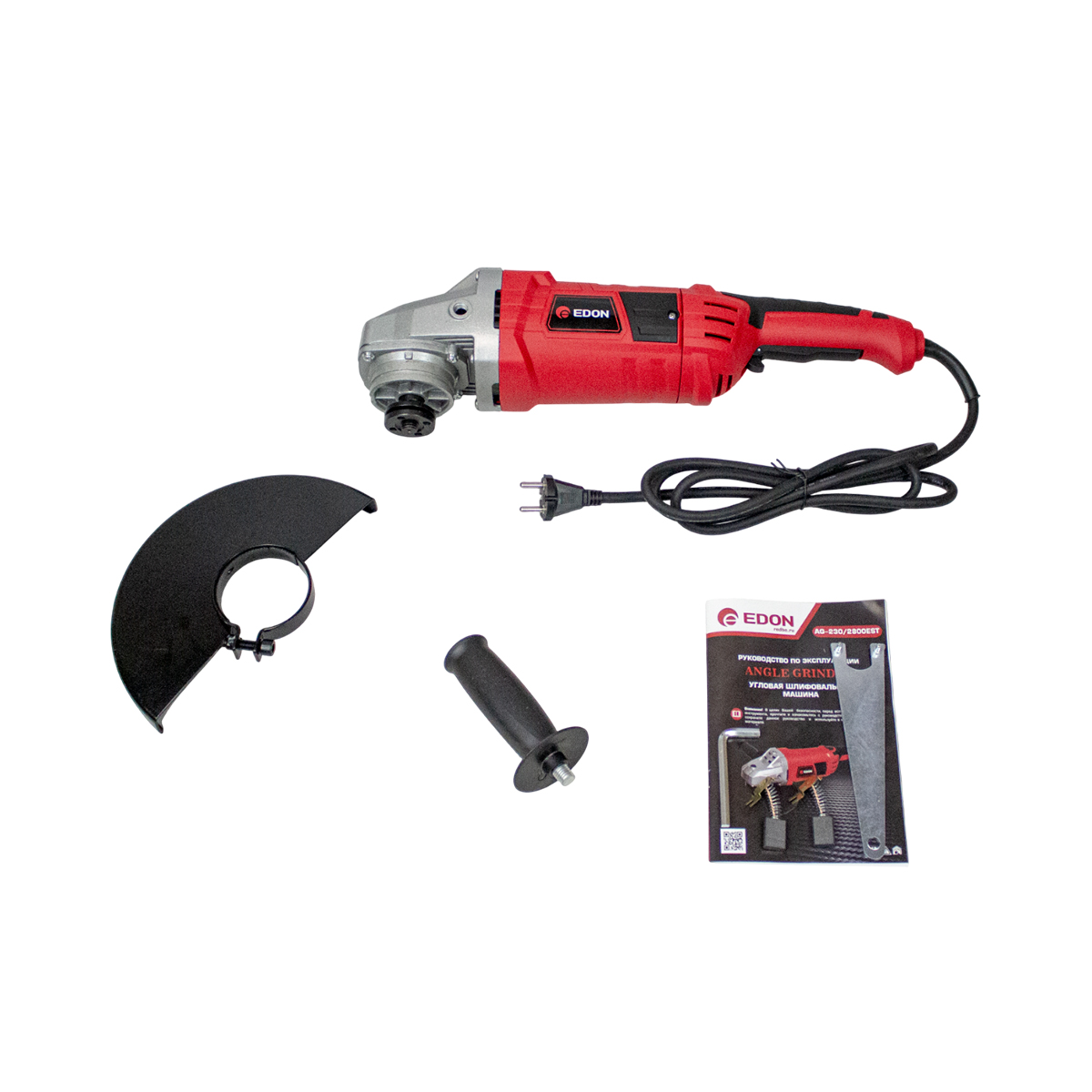 Edon AG-230/2800EST Машина шлифовальная угловая (230мм, 2800Вт, пл. пуск, поворотная рукоятка) 10