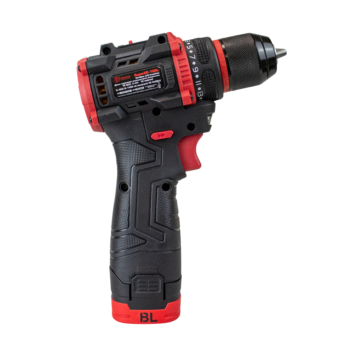 Edon Super AD-16BL Дрель-шуруповерт аккумул. бесщеточная (16В, 40Нм, 1х1,5Ач Li-Ion, 2 скорости) 5