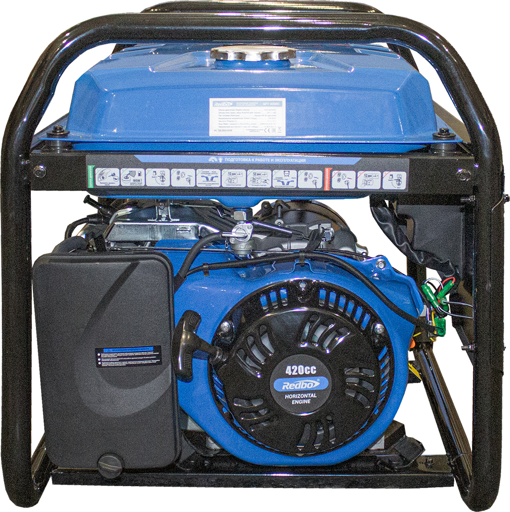 REDBO GPT-6500C Генератор бензиновый (420см3, 5.0 кВт./5.5 кВт, ручной стартер) 5