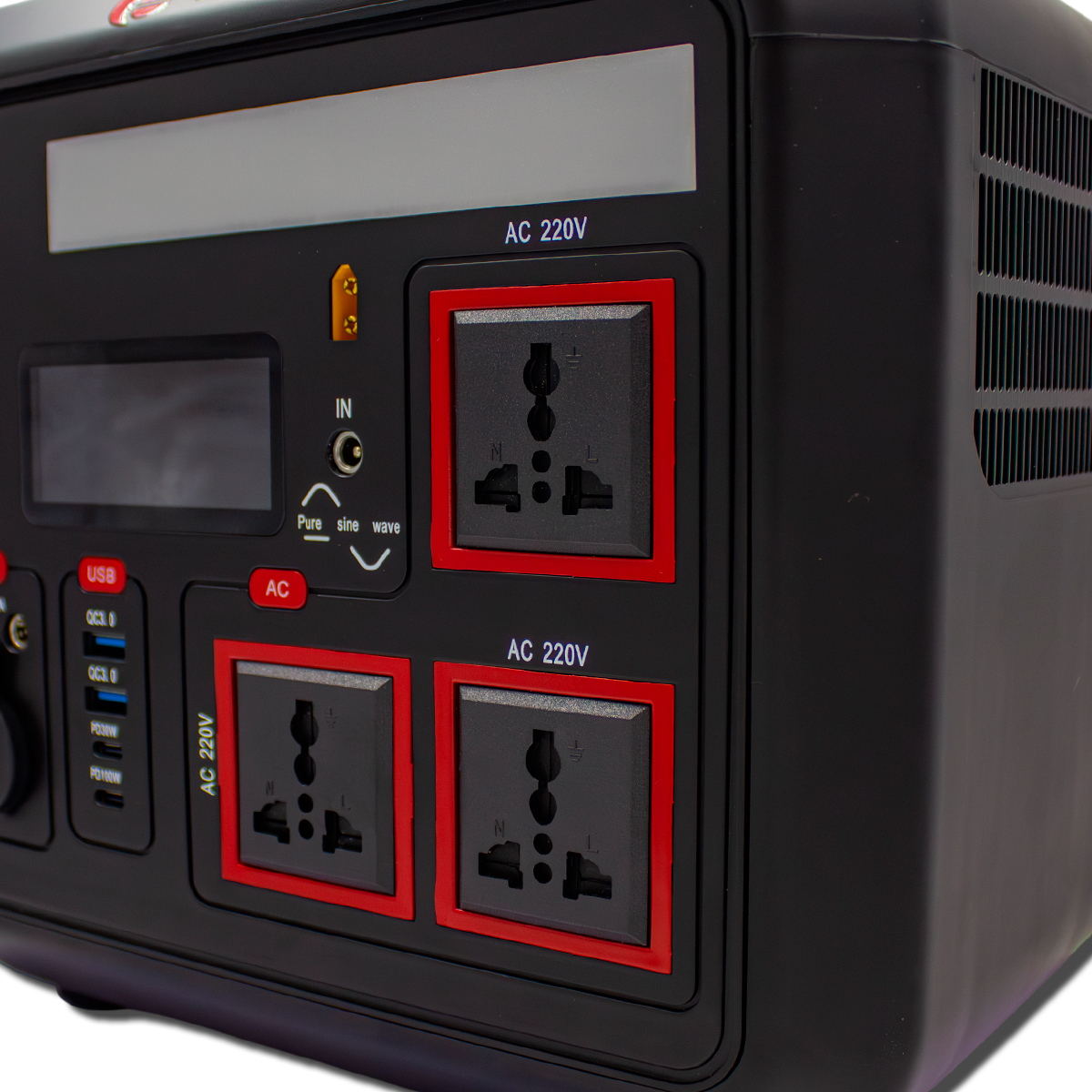 Edon PES-1200 Электростанция портативная (1200Вт;LiFePO4;12.8В/100Ач(1280Вт/ч, дисплей, LED подсвет) 7