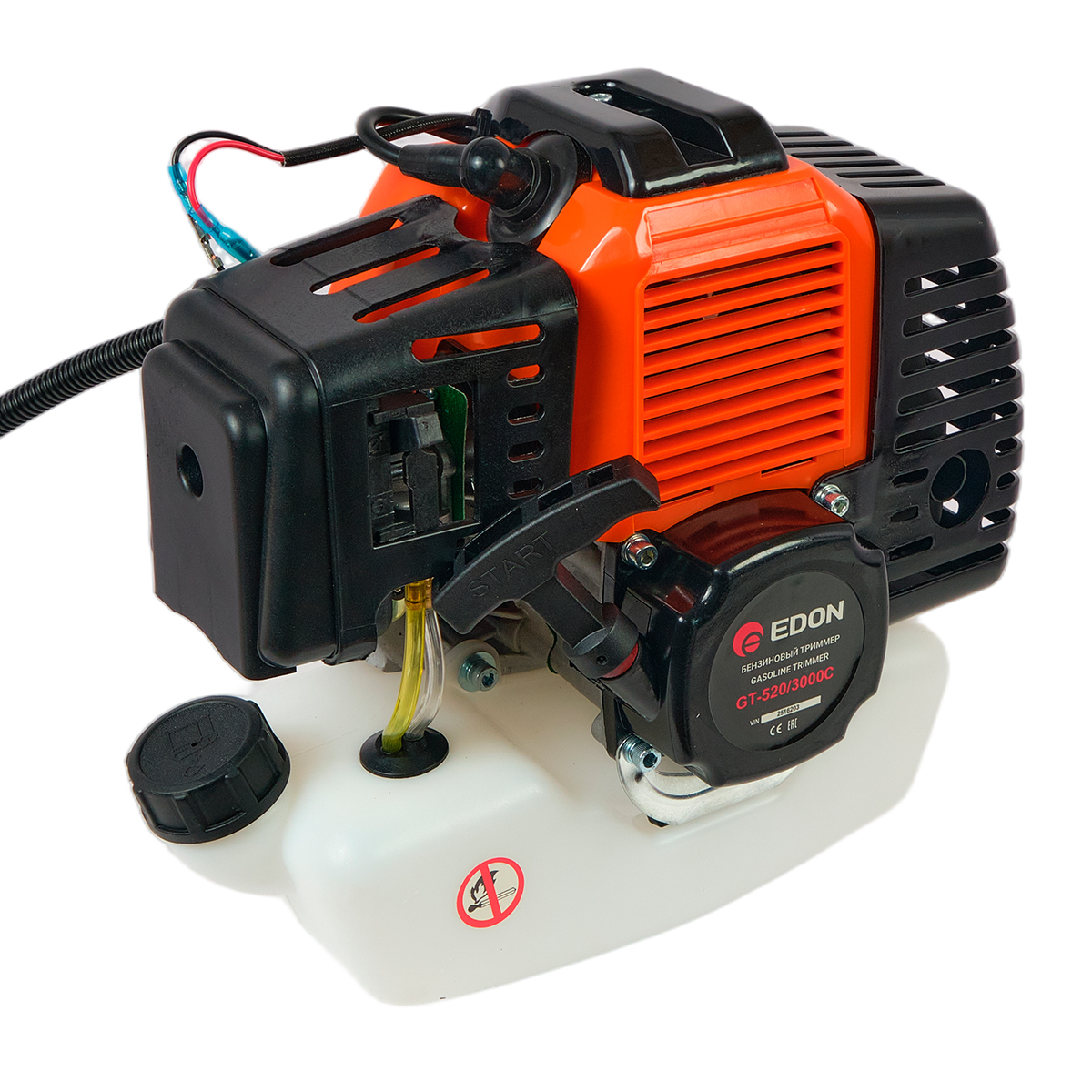 Edon GT-520/3000C Триммер бензиновый (52см3, 3,0кВт/4,1 лс, неразъёмная штанга, ширина 254/400мм) 4