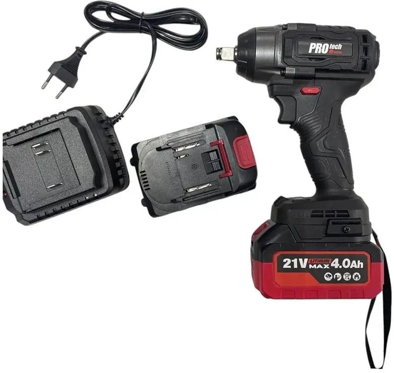 Edon UAW-21/500CBL Гайковерт ударный аккумул. бесщеточ. (21В, 500Нм, Li-Ion 2х4,0Ач;ЗУ 1х2А) 6